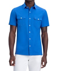 Bugatchi Ooohcotton Button Up Shirt In Classic Blue At Nordstrom