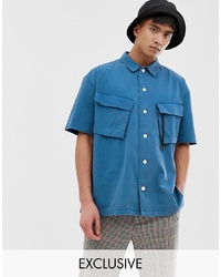 Collusion Oversized Shirt With Utility Pockets