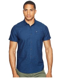 Scotch & Soda Short Sleeve Shirt In Structured Cotton Quality Clothing