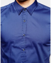 Antony Morato Short Sleeve Stretch Shirt In Slim Fit