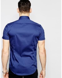 Antony Morato Short Sleeve Stretch Shirt In Slim Fit