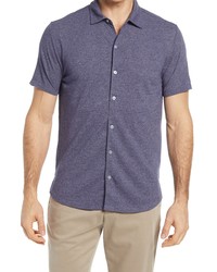 Robert Barakett Tempest Knit Short Sleeve Button Up Shirt