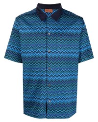 Missoni Zigzag Pattern Camp Collar Shirt