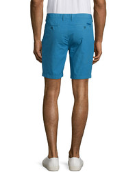 Burberry Archive Flat Front Chino Shorts Lupin Blue