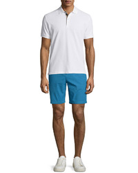 Burberry Archive Flat Front Chino Shorts Lupin Blue