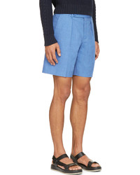 Carven Blue Chambray Shorts