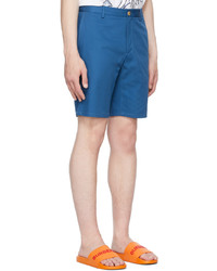 Burberry Blue Logo Appliqu Chino Shorts