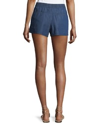 French Connection Little Venice Chambray Pull On Shorts
