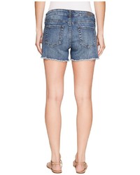 KUT from the Kloth Petite Gidget Fray Shorts In Consolidated W Medium Base Wash Shorts