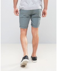 Asos Skinny Chino Shorts In Teal