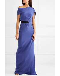 Roland Mouret Minton One Shoulder Silk Crepe Gown