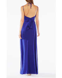 BCBGMAXAZRIA Rosabelle Open Back Silk Gown