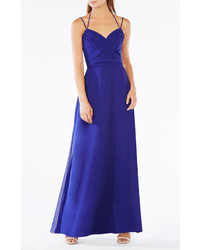 BCBGMAXAZRIA Rosabelle Open Back Silk Gown