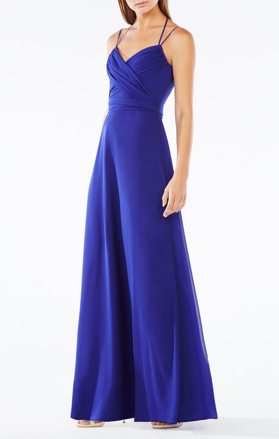 BCBGMAXAZRIA Rosabelle Open Back Silk Gown, $398 | BCBGMAXAZRIA