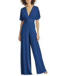 Dessy Collection Convertible Wide Leg Jersey Jumpsuit