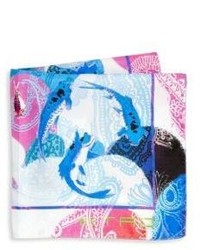 Etro Abstract Koi Silk Pocket Square