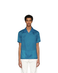 Helmut Lang Blue Silk Casual Fit Shirt
