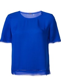 Blue Silk T-shirt