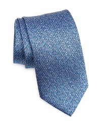 David Donahue Solid Silk Tie In Navy At Nordstrom
