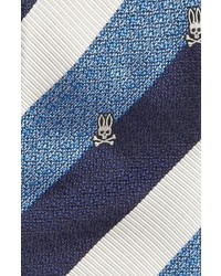 Psycho Bunny Wide Stripe Silk Tie