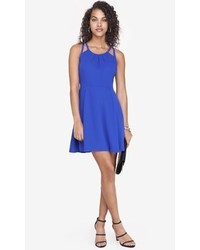 Express Strappy High Neck Fit And Flare Dress