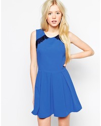 Wal G Skater Dress With Lace Detail