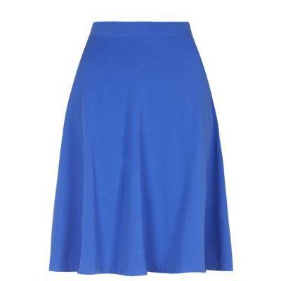 New Look Blue Midi Skater Skirt, $16 | New Look | Lookastic