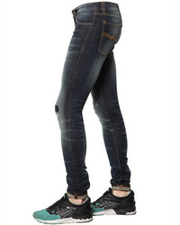 Nudie Jeans 15cm Skinny Lin Cotton Denim Jeans