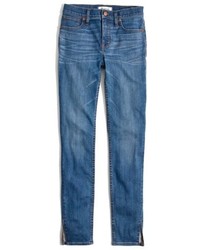 Madewell 9 Inch High Rise Skinny Jeans Side Slit Edition