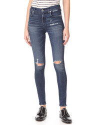 A Gold E Agolde Sophie High Rise Skinny Crop Jeans