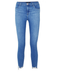 J Brand Alana Cropped Distressed High Rise Skinny Jeans
