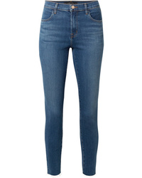 J Brand Alana Cropped Frayed High Rise Skinny Jeans
