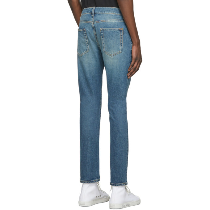 Saint Laurent Blue Skinny 5 Pocket Jeans, $386 | SSENSE | Lookastic