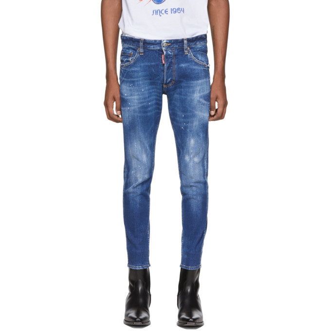 DSQUARED2 Blue Skinny Dan Jeans, $346 | SSENSE | Lookastic