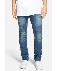 True Religion Brand Jeans Rocco Slim Fit Moto Jeans