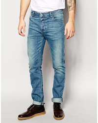 Asos Brand Skinny Jeans In Light Vintage Wash