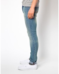 Asos Brand Super Skinny Jeans In Light Wash