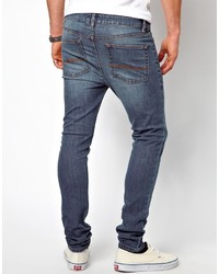 Asos Brand Super Skinny Jeans In Mid Wash