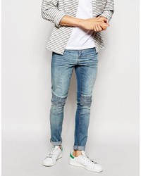 Asos Brand Super Skinny Jeans With Panel Detail