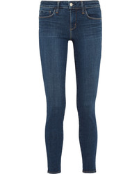 L'Agence Chantal Low Rise Skinny Jeans Dark Denim
