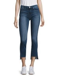 Hudson Colette Mid Rise Step Hem Skinny Jeans