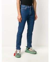 Off-White Diagonal Pocket Skinny Jeans