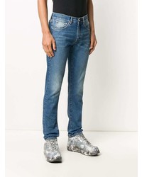 Off-White Diagonal Striped Jeans