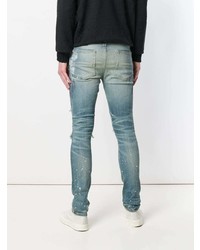 Amiri Distressed And Stud Detail Skinny Jeans