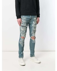 Amiri Distressed And Stud Detail Skinny Jeans