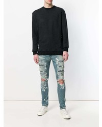 Amiri Distressed And Stud Detail Skinny Jeans