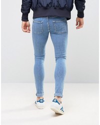 Asos Extreme Super Skinny Jeans In Light Blue