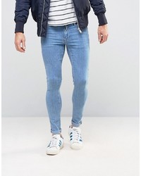 Asos Extreme Super Skinny Jeans In Light Blue