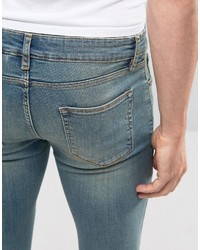 Asos Extreme Super Skinny Jeans In Light Wash