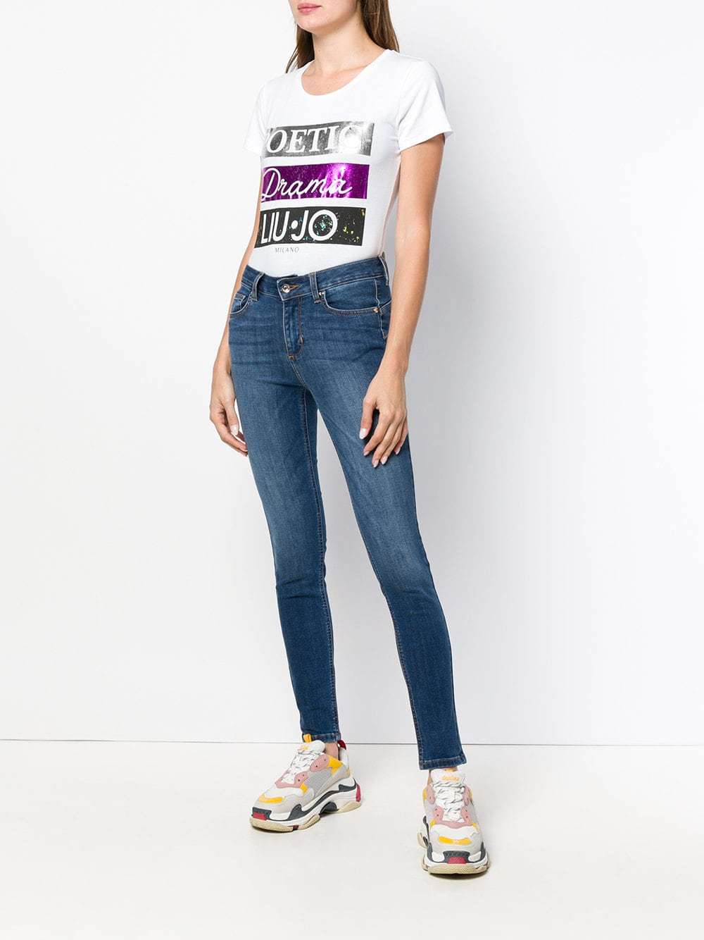 Entretener Inconsistente Comprometido Liu Jo Faded Slim Fit Jeans, $111 | farfetch.com | Lookastic